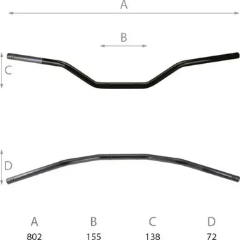 Chránič řídítek pro čtyřkolku Řídítka DOMINO 184171040 Silniční řídítka s vysokým zahnutím antracite 184171040