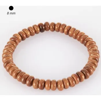 Náramek Prosperk Náramek z minerálů - Avanturín sluneční korálky ploché S2949