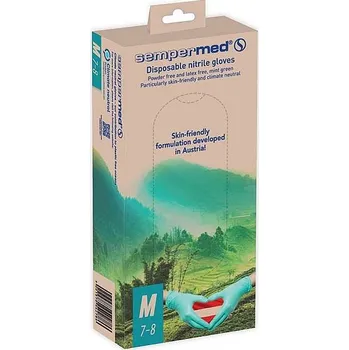 Pracovní rukavice SEMPER Climate nitril nepudr zelené 50ks