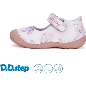 Dětská treková obuv D.D.step dívčí baleríny H015-51291 Barva: bílá, Velikost: 20