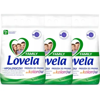 Prací prášek Sada Lovela Family Prací prášek na barevné prádlo pro celou rodinu 3 x 2,1 kg