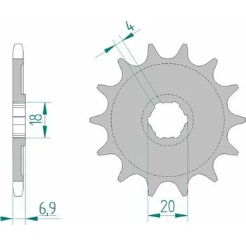 Nářadí na motocykly Ocelová standardní přední řetězová kola AFAM 20204 - 520 20204-13