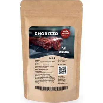 Koření Origin Line Kořenicí směs bez soli Chorizzo TN 360 g na 20 kg díla