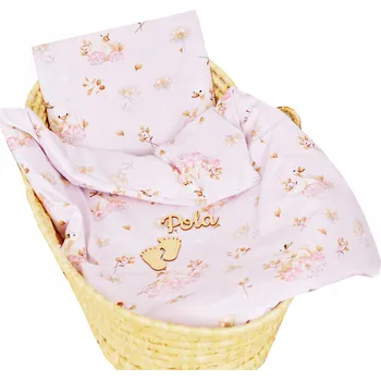 Povlečení PEŘINKA S VÝPLNÍ 60X75 DO KOČÁRKU POSTÝLKY POLŠTÁŘEK 30X35 DO KOŠE MOJŽÍŠOVA