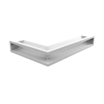 Krbové nářadí Krbová mřížka LUFT roh pravá 40x60x9 cm bílá Kratki