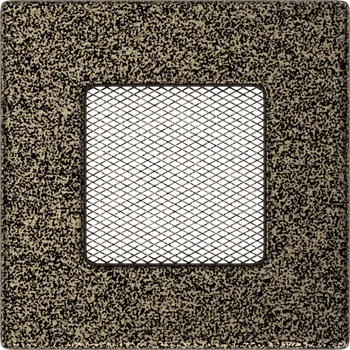 Krbové nářadí Krbová mřížka 11x11 cm černo-zlatá Kratki