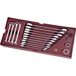 KRAFTWERKTOOLS Sada klíčů ráčnových CLICKRAFT COMBINATION + DOUBLE RATCHET 15ks COMPLETO