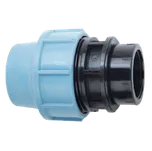 PPS svěrná spojka přímá s vnitřním závitem 63x2'' pro polyethylenové trubky PE