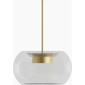 Lucis Designové svěšené skleněné svítidlo Nupar Glass Barva: Mosazná, Stmívání: Nestmívatelné, Teplota chromatičnosti: 4000 Kelvinů ZT.K2.NU3.62 Designové svěšené skleněné svítidlo Nupar Glass