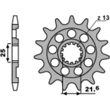 Nářadí na motocykly Ocelová standardní přední řetězová kola PBR 2141 - 520 2141.14.18NC