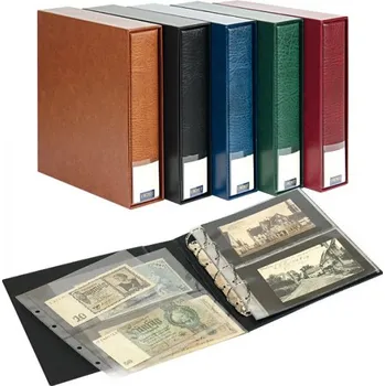 Lindner PUBLICA M albové desky na bankovky + 20 listů Barva: Hnědá