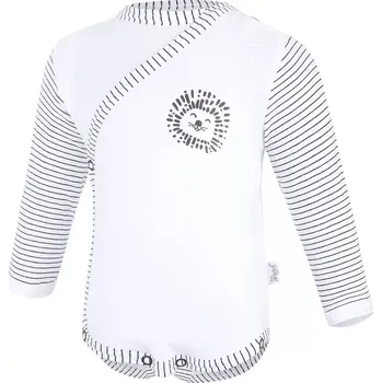 Kojenecký body LITTLE ANGEL body tenké zavinovací DR Outlast® bílá/ pruh bíločerný vel. 56 cm