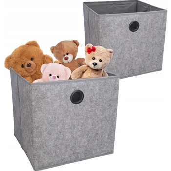 Úložný box Organizer tekstylny do szafy kosz pojemnik na oblečení deky 30x30 cm