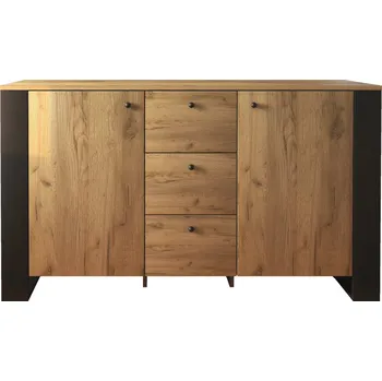 Komoda WOOD komoda 2d 3s dub craft zlatý