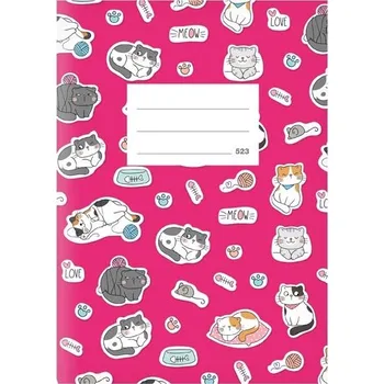 Sešit Školní sešit Lux A5 523, linka, 20 listů, kočky