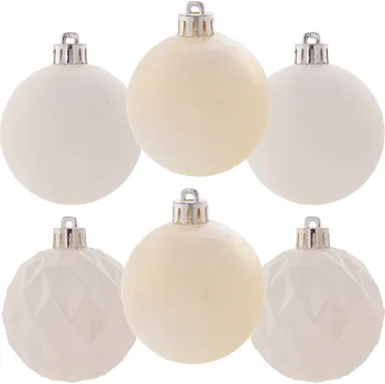 Vánoční dekorace VÁNOČNÍ BAŇKY NEROZBITNÉ VÁNOČNÍ KOULE NA VÁNOČNÍ STROMEČEK SADA 6 ks