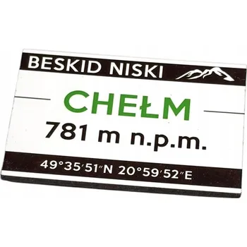 Obraz Magnet dřevěný štítek vrchol hory CHEŁM Nízké Beskydy