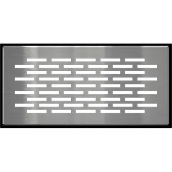 Krbové nářadí Ventilační mřížka podlahová 9x20 cm nerezová Kratki