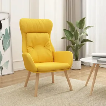 Křeslo Křeslo, hořčicové, potažené látkou