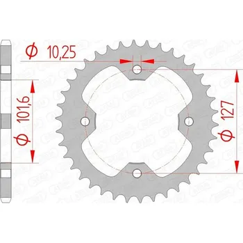 Nářadí na motocykly Ocelové standardní zadní kolo AFAM 98500 - 520 98500-37