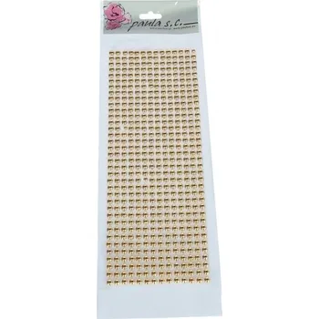 samolepka Samolepky, 3D zlaté půperličky, 6mm, 1arch