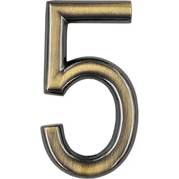 Domovní číslo číslo 75mm bronz "5" Bronz