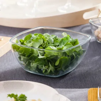 Salátová Mísa skleněná na salát, ovoce, miska čtvercová Altom Design 18 cm 1,6 l