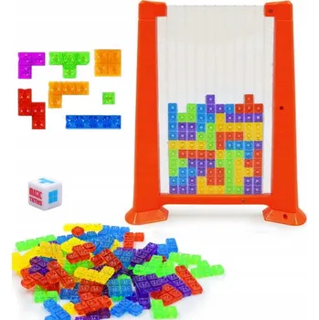 ostatní stavebnice LOGICKÁ HRA TETRIS PUZZLE 3D DESKA + STAVEBNICE