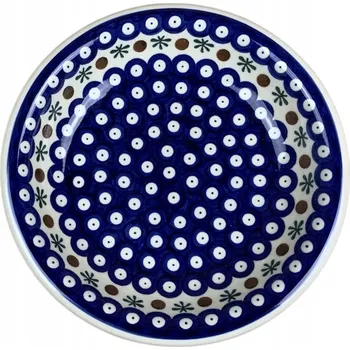 Talíř Talíř 23 Hluboký Obědový na polévku 400 ml D-2 Keramika Bolesławiec