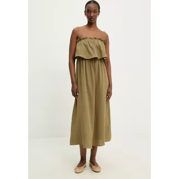 Dámské šaty Bavlněné šaty Answear.LAB 8870.k.flk zelená 87X, vel. S