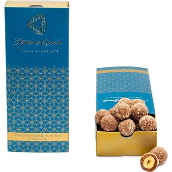 Čokoláda Pražská čokoláda Lískové ořechy Piemonte v mléčné čokoládě 130 g