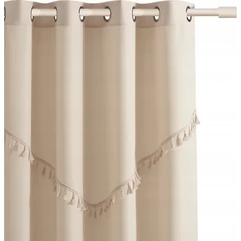 Obraz Hotový závěs do obýváku na kroužcích 140x280 Chloe krémový