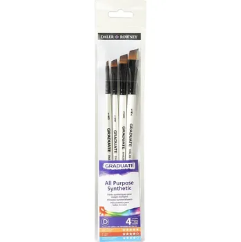 Malířský štětec Daler Rowney Graduate Multi-Technique Brush Synthetic Sada štětců 4 ks