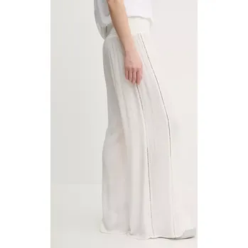 Dámské kalhoty Kalhoty Superdry dámské, béžová barva, široké, high waist, W7011181A-71D W7011181A.71D 01X, vel. S