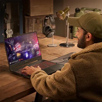 Notebook ASUS TUF Gaming A16 FA607NU-R5085W AMD Ryzen™ 5 7535HS Laptop 40,6 cm (16") WUXGA 8 GB DDR5-SDRAM 512 GB SSD NVIDIA GeForce RTX 4050 Wi-Fi 6 (802.11ax) Windows 11 Home Černá, Šedá