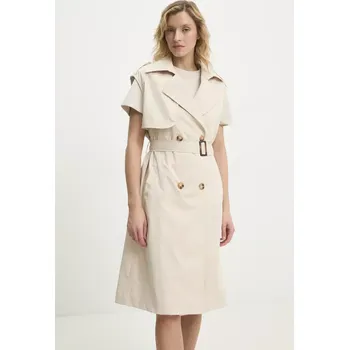 Dámská vesta Vesta Answear.LAB béžová barva, oversize 8067.hos 80X, vel. M/L