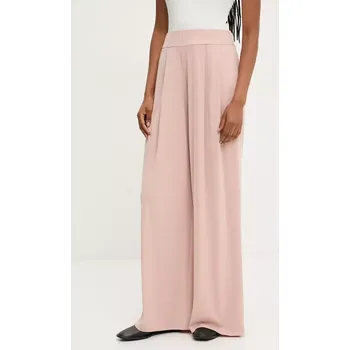 Dámské kalhoty Kalhoty Answear.LAB dámské, růžová barva, jednoduché, high waist 93117.IWK 30X, vel. S