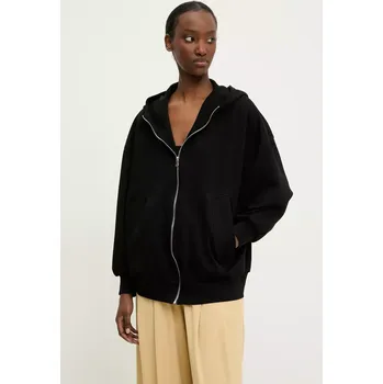 Dámská mikina Mikina Answear.LAB dámská, černá barva, s kapucí, hladká LD2380.hos 99X, vel. S/M
