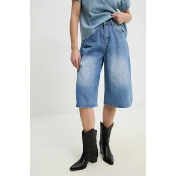 Dámské kraťasy Džínové šortky Answear.LAB dámské, modrá barva, hladké, high waist 31806.ios 55X, vel. XS