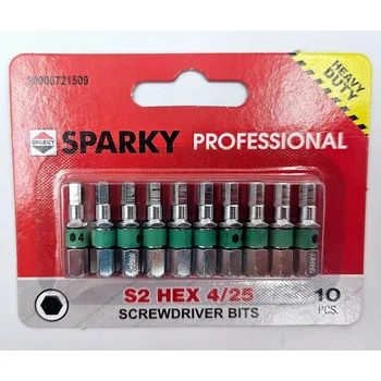 Bit Bit HEX 4 x 25 mm 10 kusů ocel S2 premium