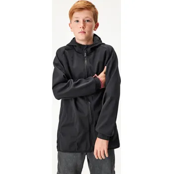 Dívčí bunda Dětská softshellová bunda bez zateplení pružná Basic, Černá Velikost: 116/122