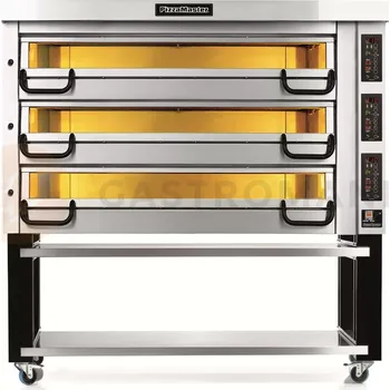 Pec na pizzu Tříkomorová pec na pizzu, 24x pizza 35 cm, komory o rozměrech 1420x710x210 mm, manuální panel | PIZZA MASTER, PM 743E