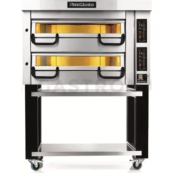 Pec na pizzu Dvoukomorová pec na pizzu, 8x pizza 40 cm, komory o rozměrech 820x820x210 mm, manuální panel | PIZZA MASTER, PM 822E