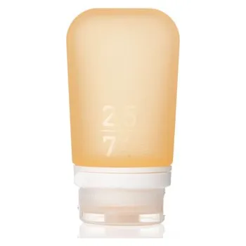 Láhev humangear GoToob+ Silikonová cestovní láhev / nádoba 74 ml oranžová