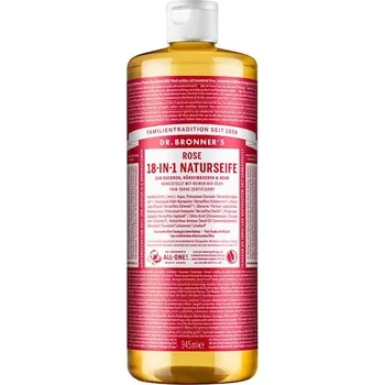 Mýdlo Dr-Bronners Pece Tekuta-mydlaPřírodní mýdlo Rose 18 v 1 945 ml (815,00 Kč / 1 l)
