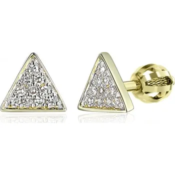 Náušnice Gems, Geometrické pecky Parvati, kombinované zlato s&nbsp;brilianty, Šroubek, 585-38-3-8007.2ZB0.0.00.HSISC.000.05