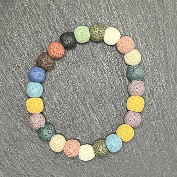 Náramek Pánský Náramek Láva | 10mm kuličky | MIX