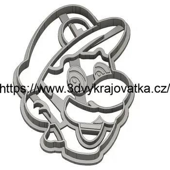 Dortová svíčka Luigi hlava #1 vykrajovátko