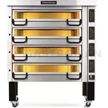 Pec na pizzu Čtyřkomorová pec na pizzu, 24x pizza 40 cm, komory o rozměrech 1230x820x210 mm, manuální panel | PIZZA MASTER, PM 834E
