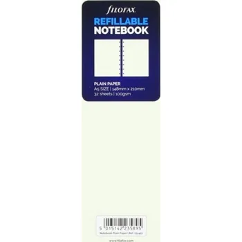 Diář Filofax A5 Notebook refill - plain paper white